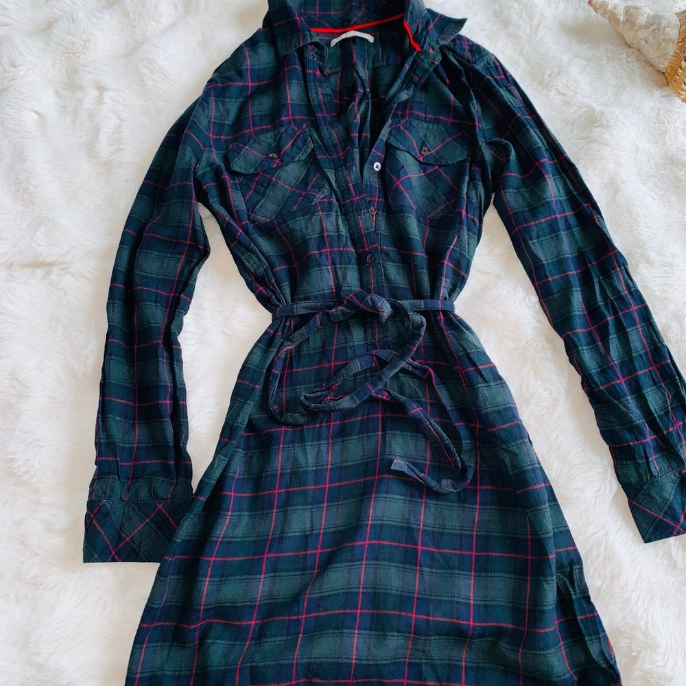 Plaid Shirt Dress